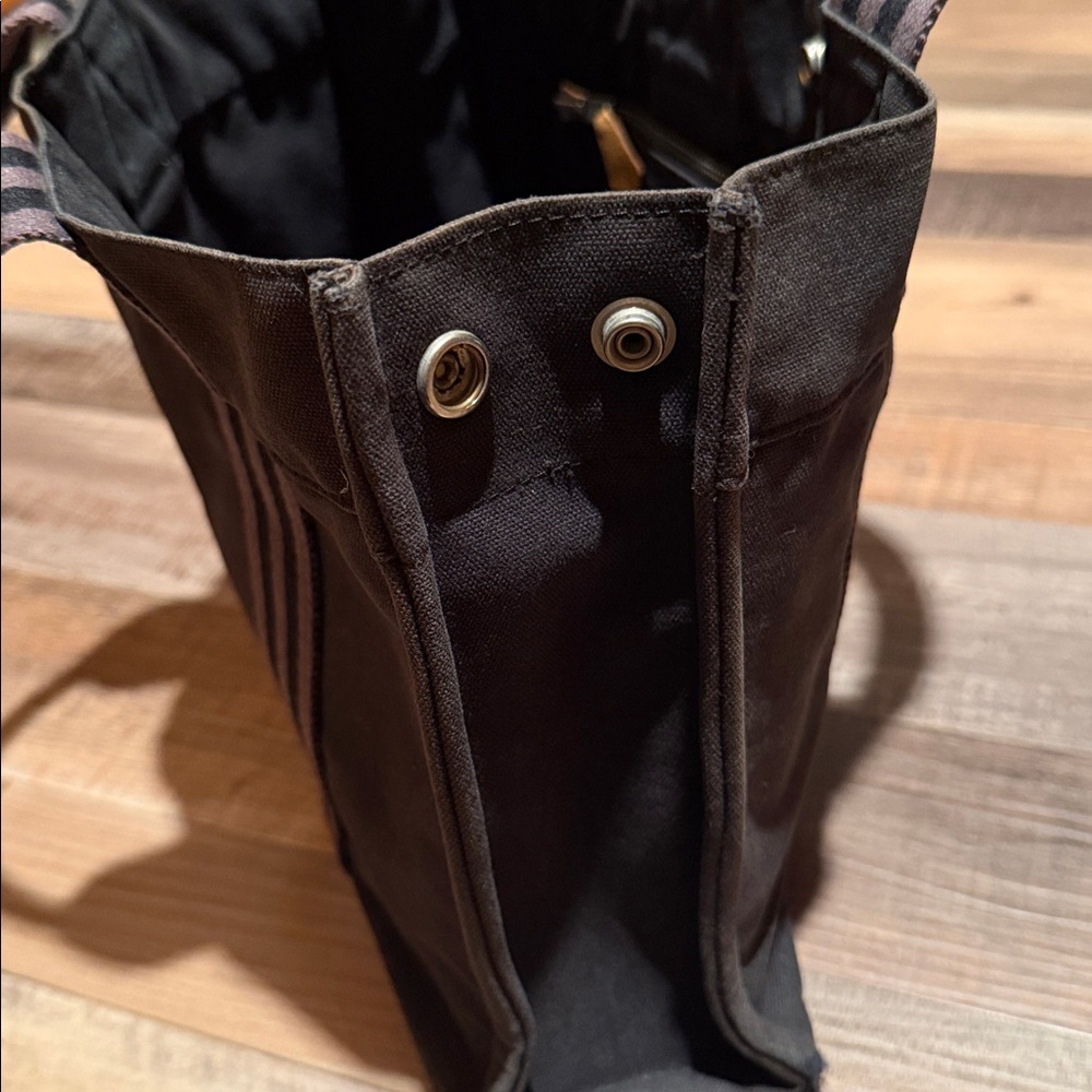 HERMÈS Tote Fourre Tout Toile PM Gray Canvas Authentic - Picture 11 of 12